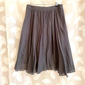 J. Crew gray cotton gathered skirt